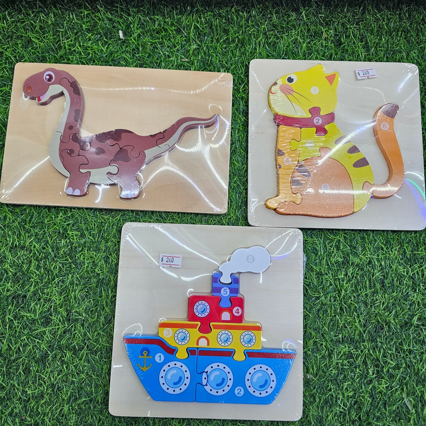 DINOSAURIO PUZLE DE MADERA