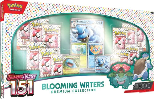 BLOOMING WATERS PREMIUM COLLECTION 151 SCARLET AND VIOLET ( CARTAS POKEMON )