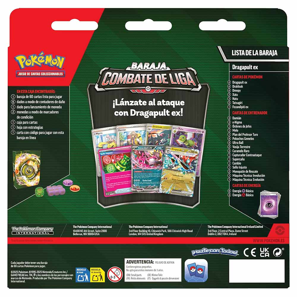 MAZO COMBATE DE LIGA DRAGAPULT EX EN ESPAÑOL POKEMON TCG
