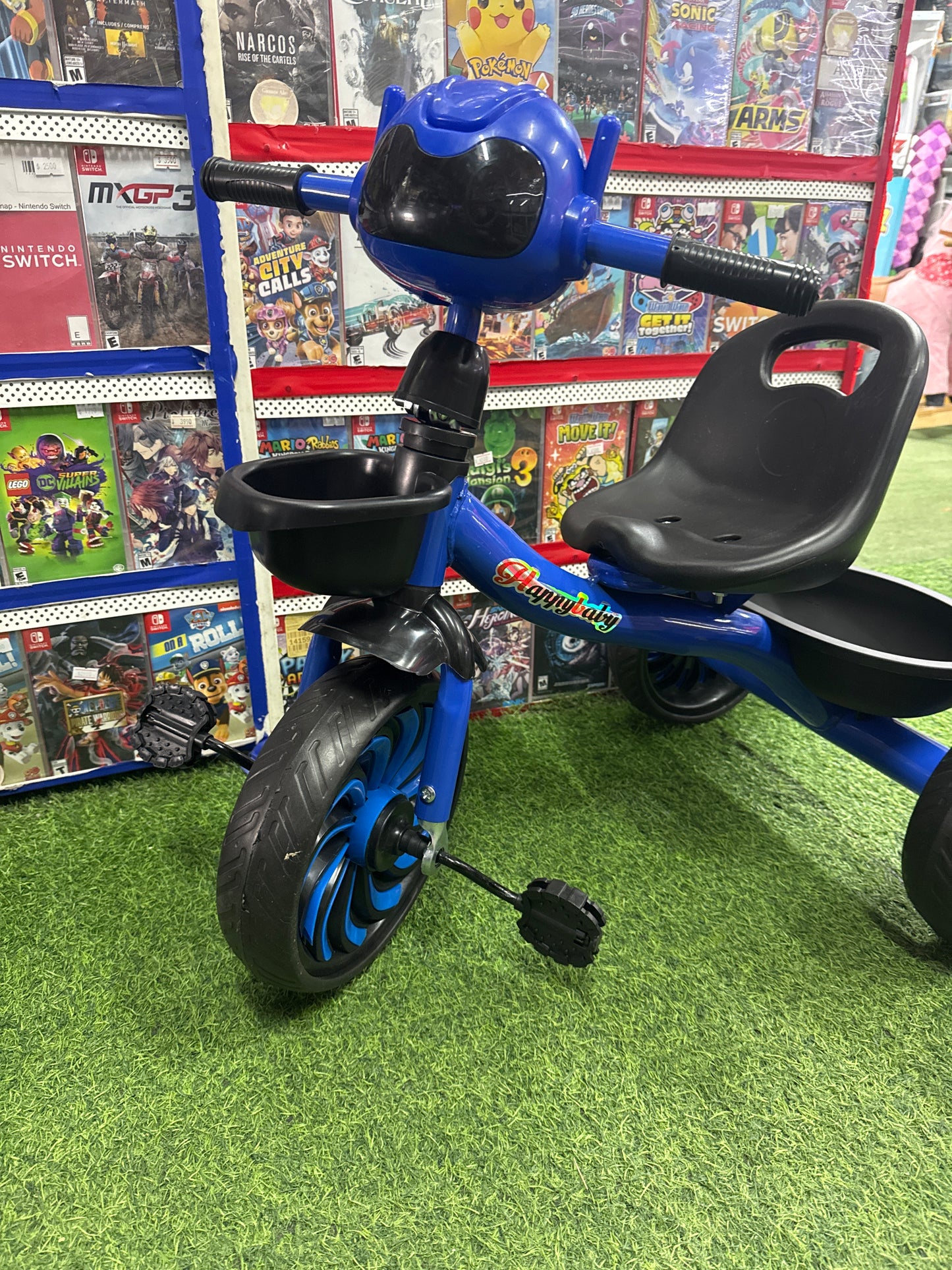 TRICICLO DE METAL MARCIANO CON LUZ Y SONIDO