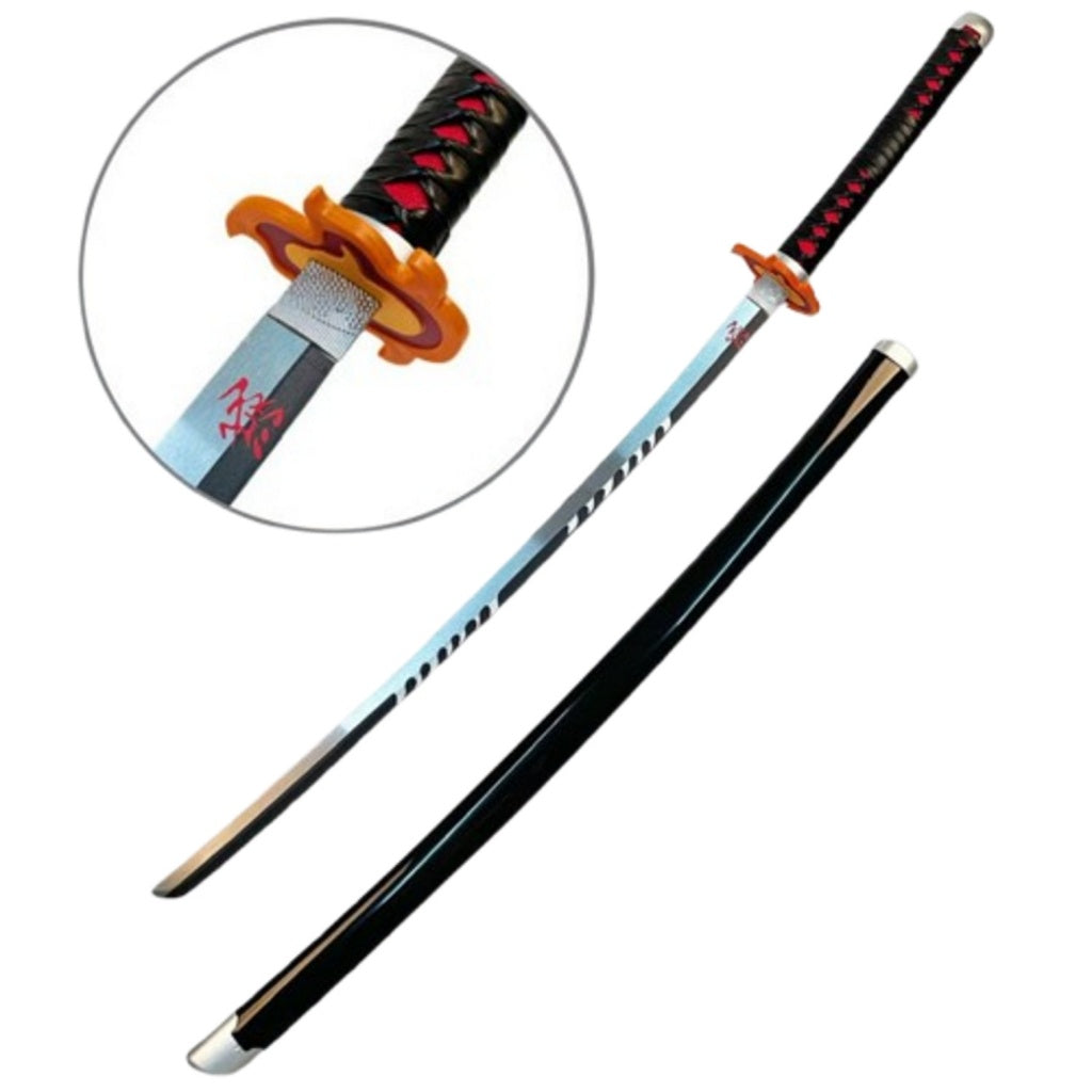 KATANA KIMETSU NO YAIBA TANJIRO CON GUARDA DE RENGOKU