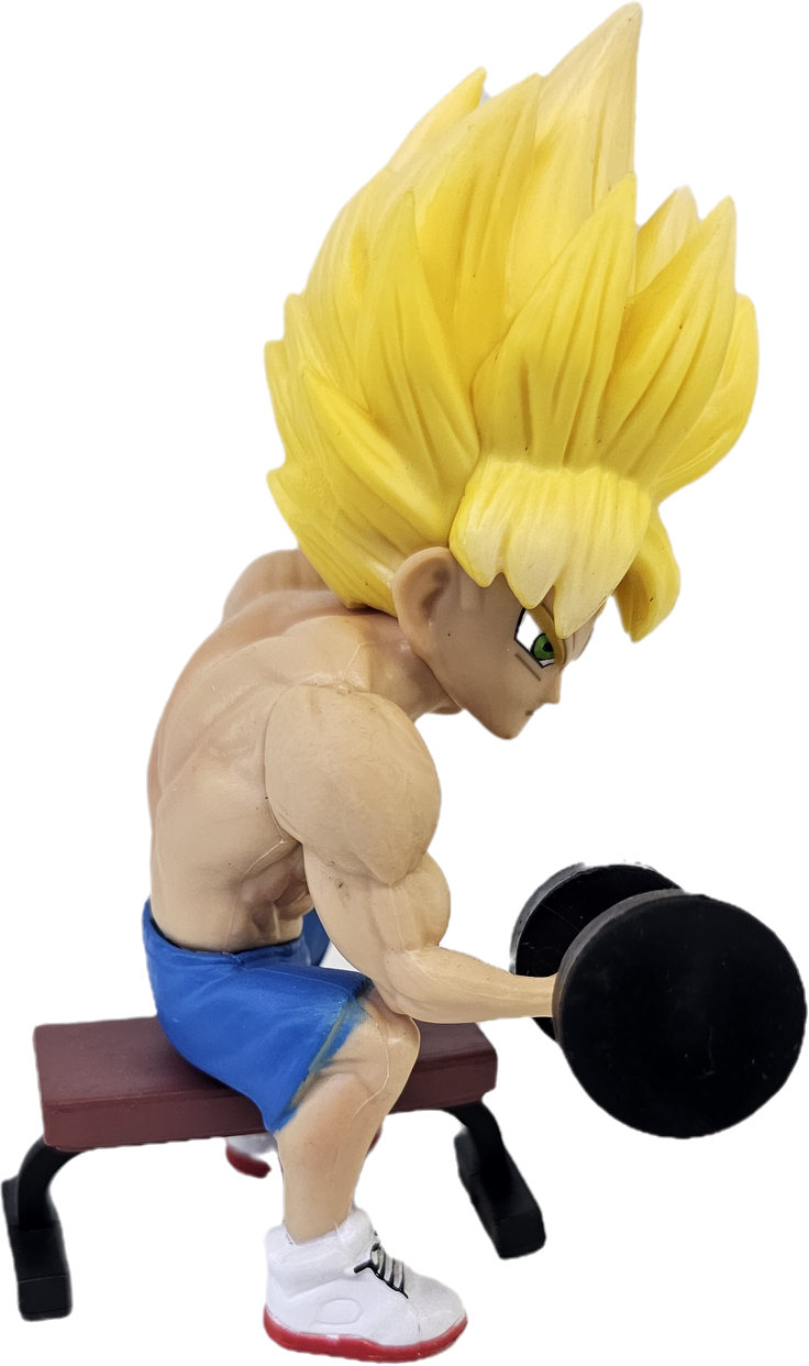 FIGURA GOKU CON MANCUERNA SSJ GIMNASIO DRAGÓN BALL