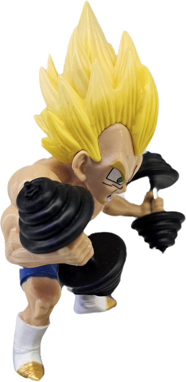 FIGURA DE VEGETA CON MANCUERNA DEAGON BALL