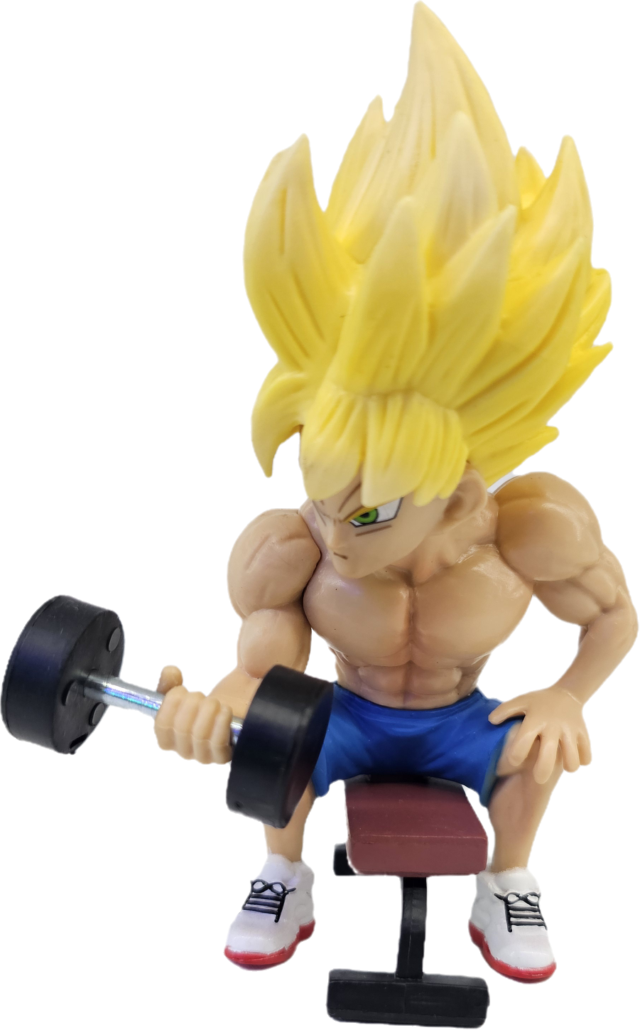 FIGURA GOKU CON MANCUERNA SSJ GIMNASIO DRAGÓN BALL