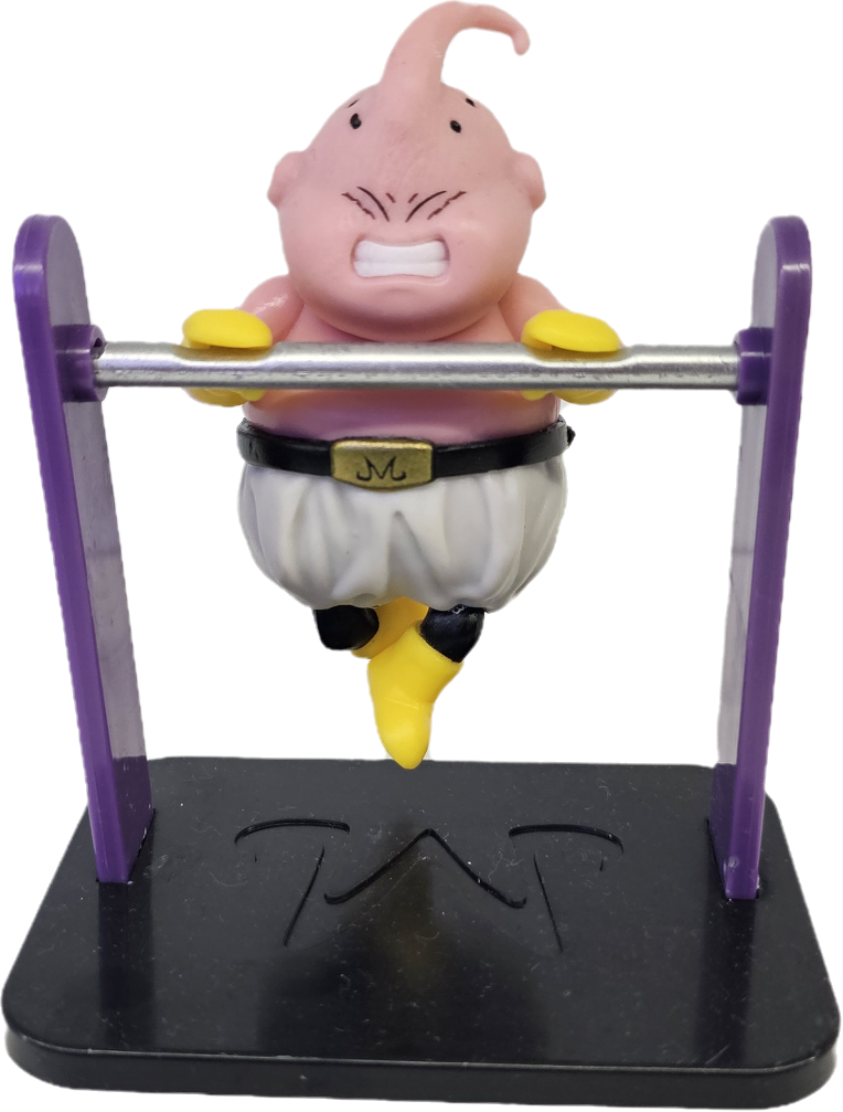 FIGURA MAJIN BUU HACIENDO EJERCICIO DRAGON BALL