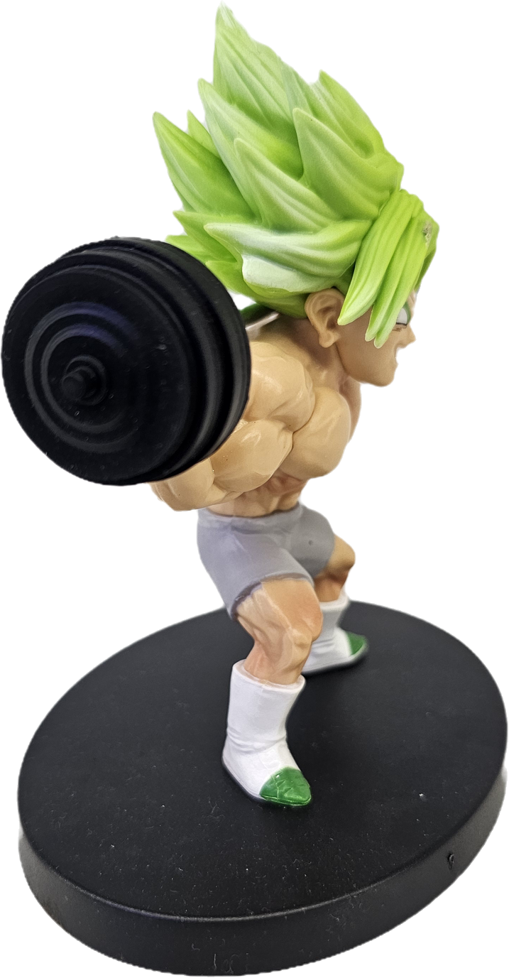 FIGURA DE BROLY HACIENDO PESAS DRAGON BALL