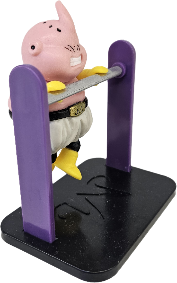 FIGURA MAJIN BUU HACIENDO EJERCICIO DRAGON BALL