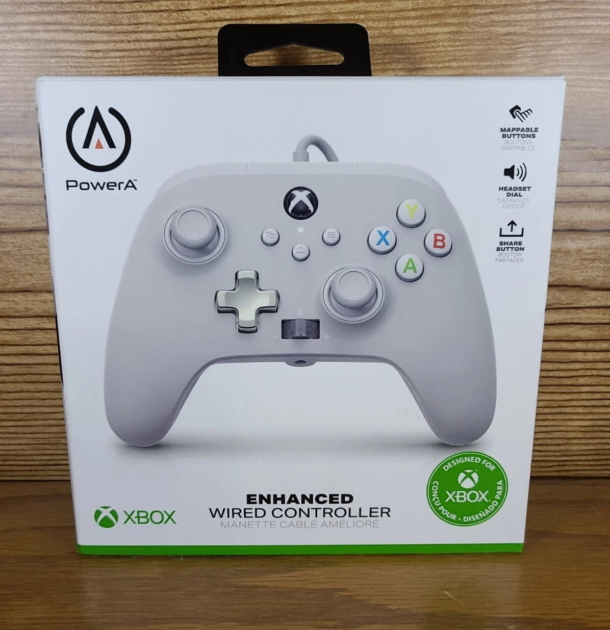 JOYSTIC POWERA ENHANCED WIRED CONTROLLER FOR XBOX SERIES X|S – OFFICIALLY LICENSED FOR XBOX MIST BLANCO