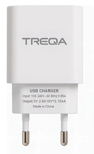 TREQA TRASNFORMADOR USB SIN CABLE 2 USB 5V