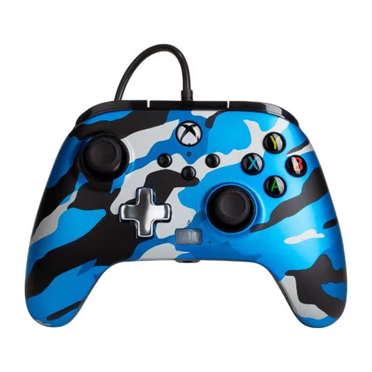 JOYSTICK CAMUFLADO AZUL XBOX ONE Y XBOX SERIES CABLEADO POWER A