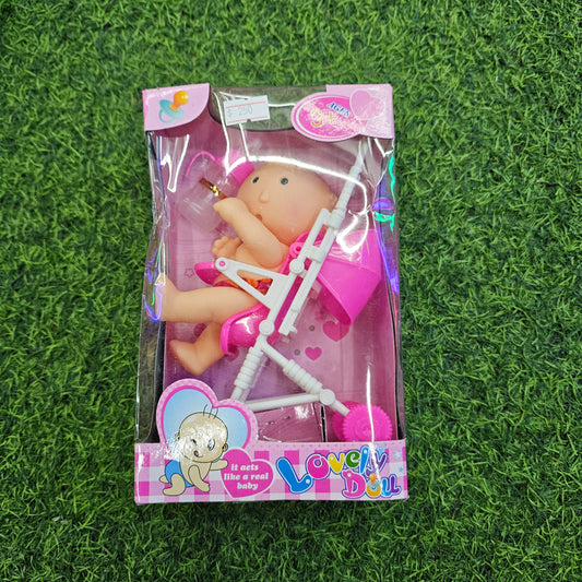 MUÑECO EN CICHECITO DE BEBE