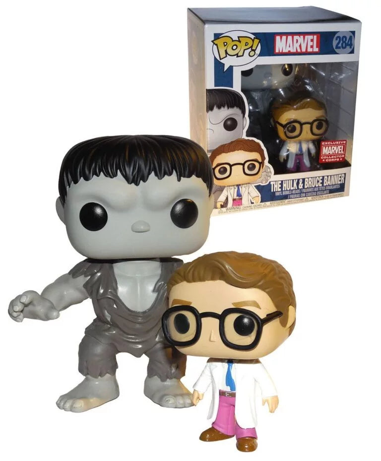 FUNKO POP MARVEL THE HULK & BRUCE BANNER EXCLUSIVE: FIGURA HULK Y BRUCE BANNER 284