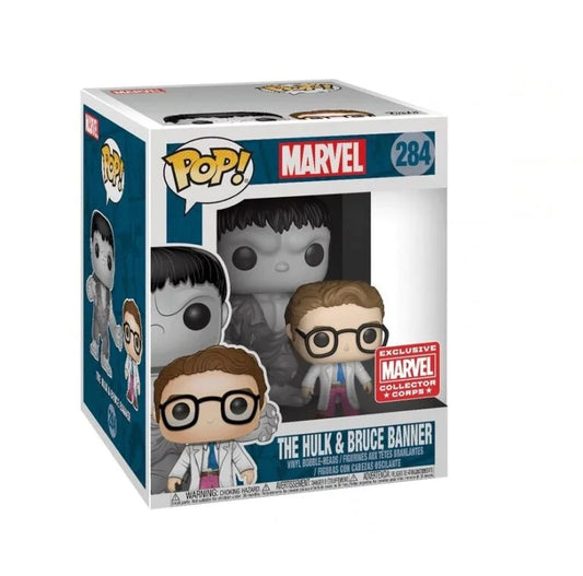 FUNKO POP MARVEL THE HULK & BRUCE BANNER EXCLUSIVE: FIGURA HULK Y BRUCE BANNER 284