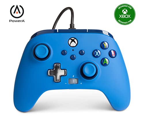 JOYSTIC POWERA ENHANCED WIRED CONTROLLER FOR XBOX SERIES X|S – OFFICIALLY LICENSED FOR XBOX ROSA AZUL