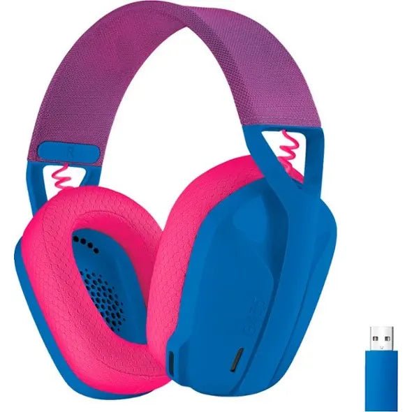 AURICULARES GAMER INALÁMBRICOS LOGITECH G SERIES G435 AZUL Y FRAMBUESA