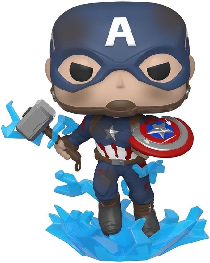 FUNKO POP! MARVEL: AVENGERS ENDGAME - CAPITÁN AMÉRICA CON BROKEN SHIELD & MJOLNIR 573