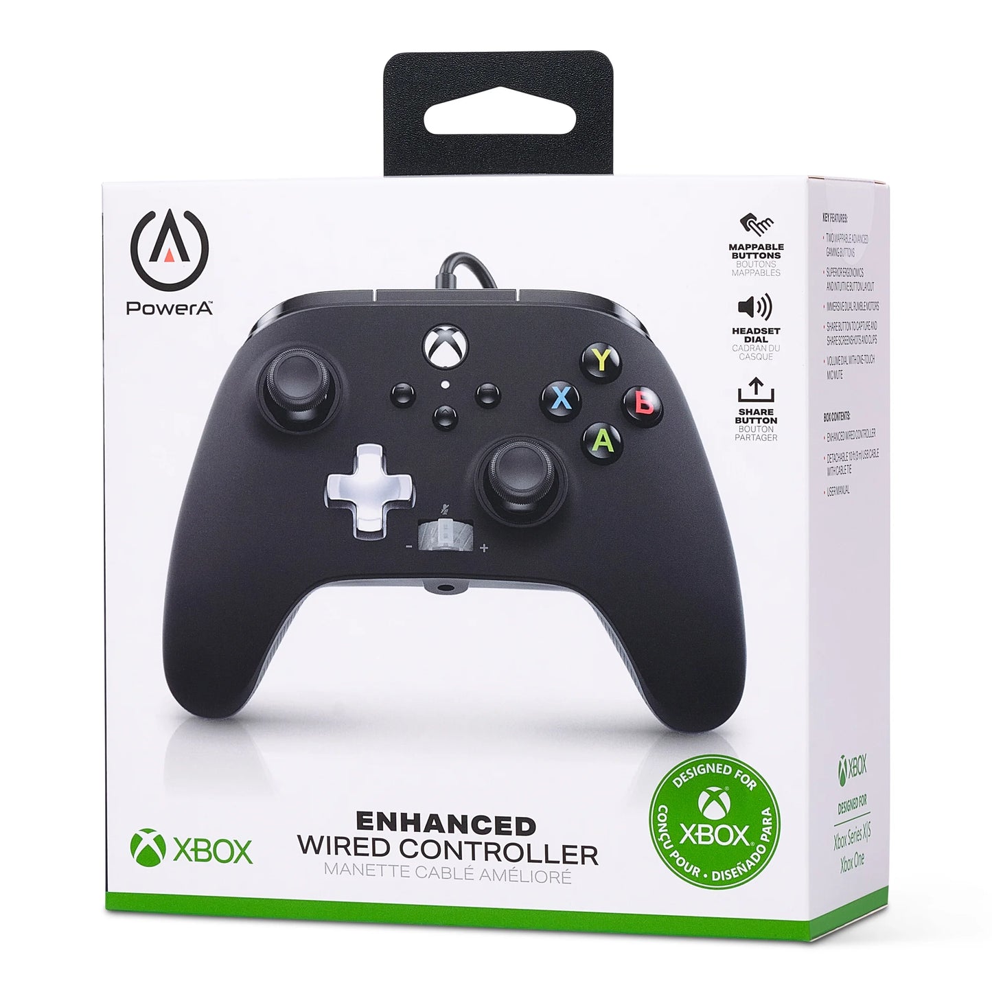 JOYSTIC POWERA ENHANCED WIRED CONTROLLER FOR XBOX SERIES X|S – OFFICIALLY LICENSED FOR XBOX NEGRO