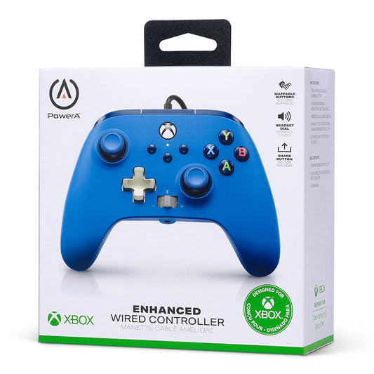 JOYSTIC POWERA ENHANCED WIRED CONTROLLER FOR XBOX SERIES X|S – OFFICIALLY LICENSED FOR XBOX ROSA AZUL
