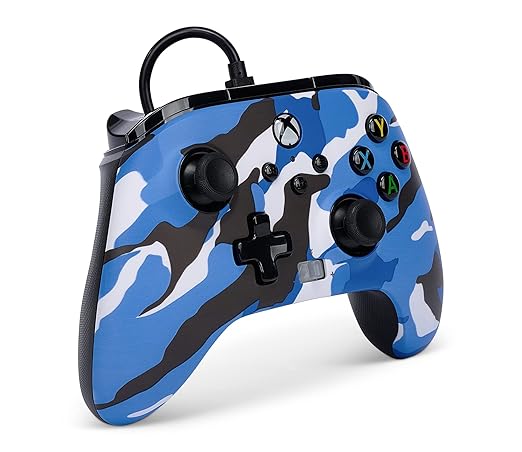 JOYSTIC POWERA ENHANCED WIRED CONTROLLER FOR XBOX SERIES X|S – BLUE CAMO, OFFICIALLY LICENSED FOR XBOX