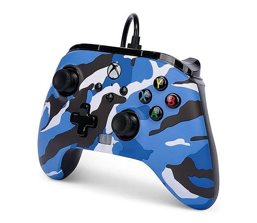 JOYSTIC POWERA ENHANCED WIRED CONTROLLER FOR XBOX SERIES X|S – BLUE CAMO, OFFICIALLY LICENSED FOR XBOX