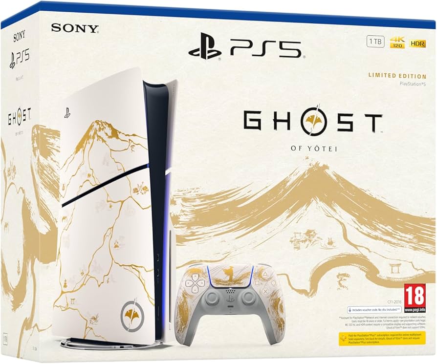 PLAYSTATION 5 SLIM EDICION LIMITADA GHOST OF YOTEI CON LECTORA
