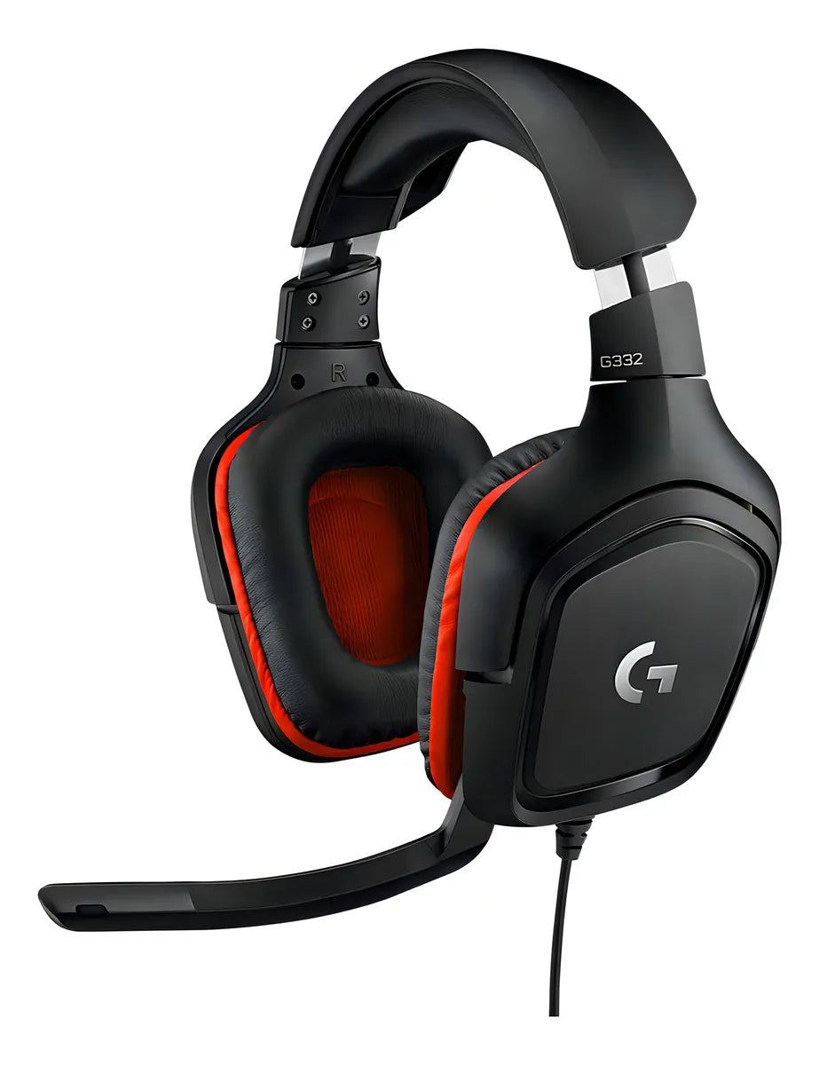 AURICULARES PARA JUEGOS LOGITECH G332 CON MICRÓFONO, COLOR NEGRO