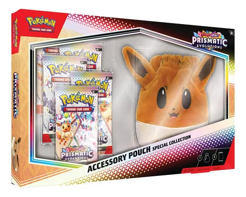 EVOLUCIONES PRISMATICAS COLECCION ESPECIAL CON BOLSA PARA ACCESORIOS POKEMON TCG