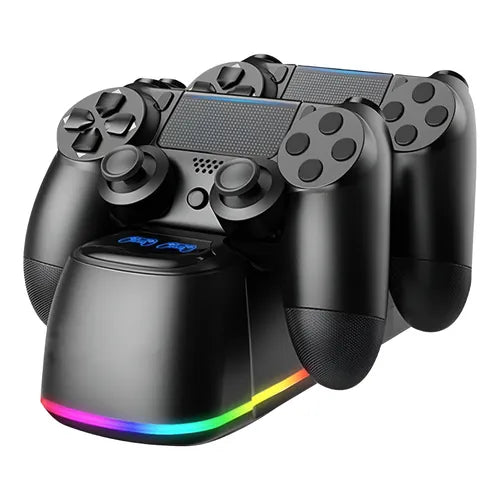 SOPORTE CARGADOR PARA DOS JOYSTICKS PS4 RGB