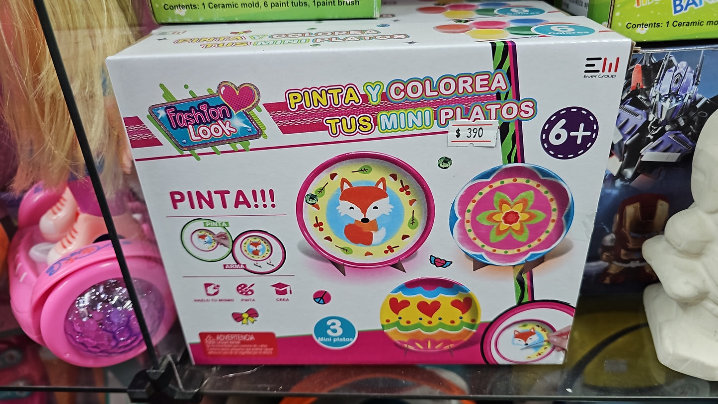 MINI PLATOS PARA PINTAR INFANTILES