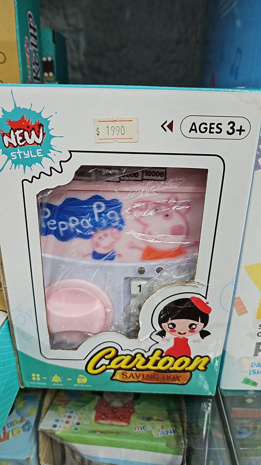 ALCANCIA CAJA FUERTE INFANTIL PEPA PIG CON CLAVE, LUZ Y SONIDO