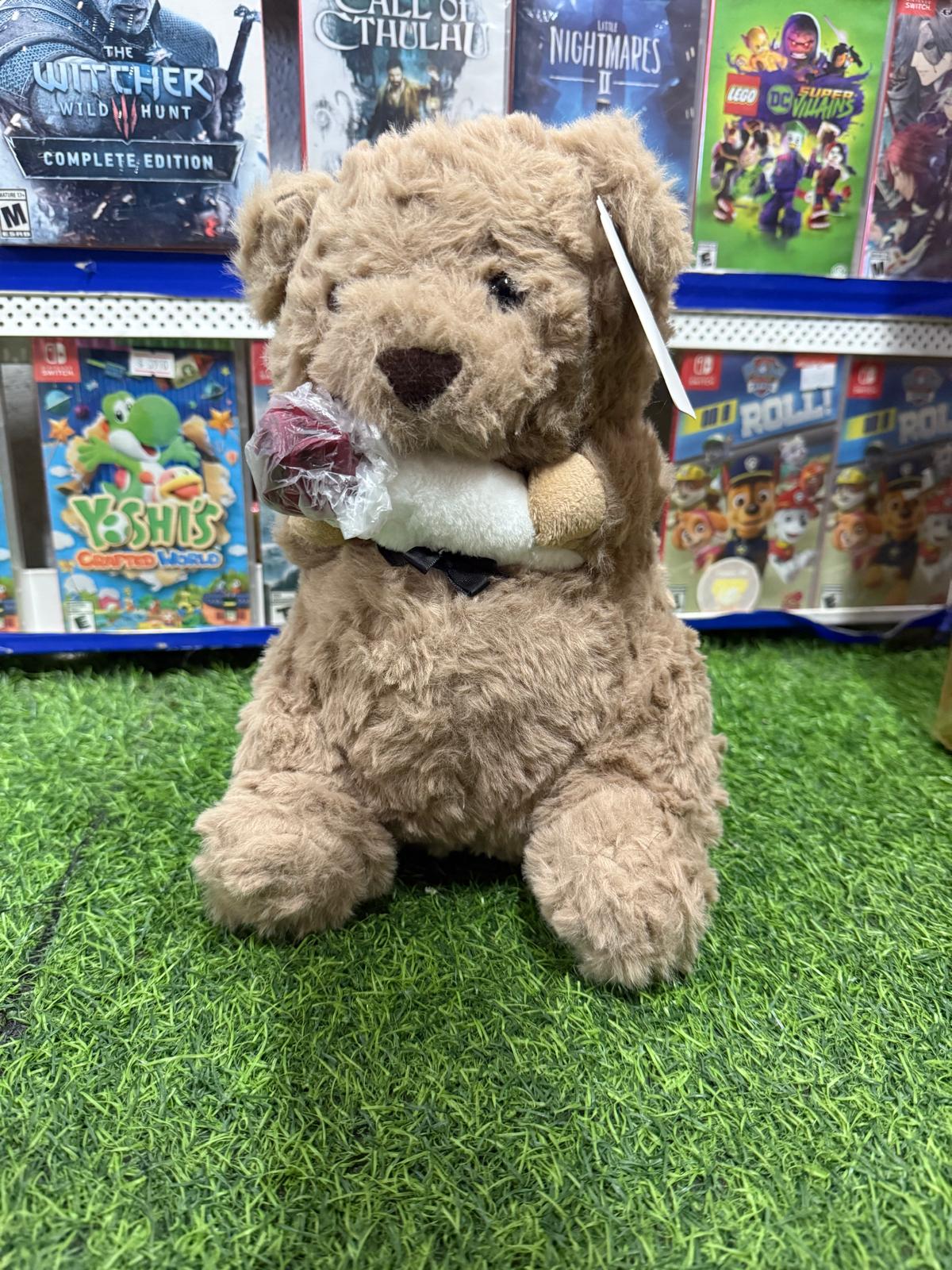 Peluche oso con flores 25cm
