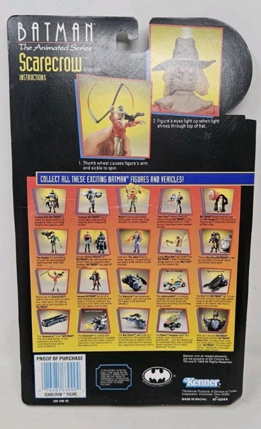 El Espantapájaros con Thrashing Sickle Figura Kenner - BATMAN LA SERIE ANIMADA