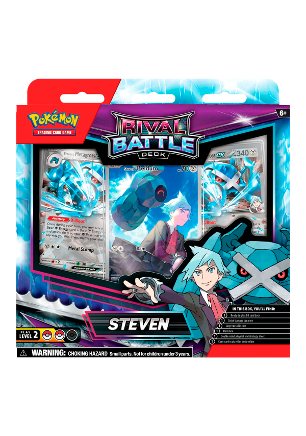 MAZO DE COMBATE RIVALES STEVEN EN ESPAÑOL POKEMON TCG