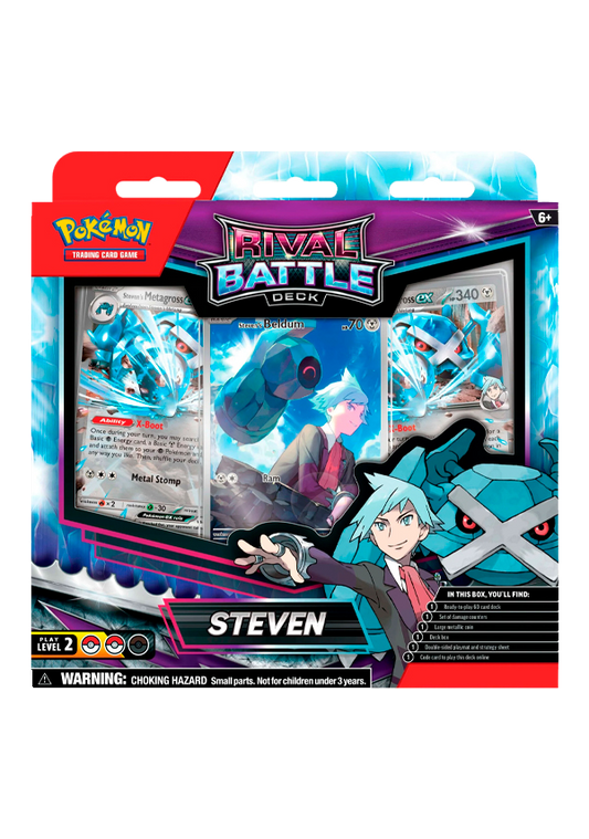 MAZO DE COMBATE RIVALES STEVEN EN ESPAÑOL POKEMON TCG