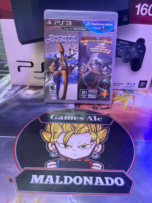 SPORTS CHAMPIONS + MEDIEVAL MOVES – JUEGO DE PLAYSTATION 3 (USADO)