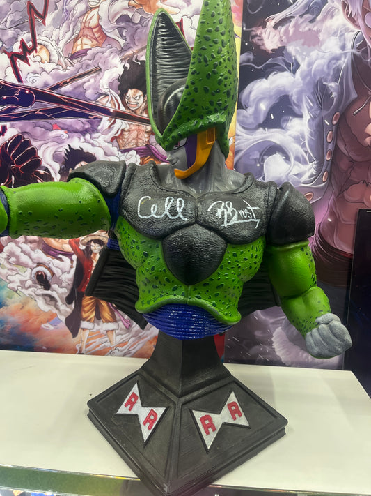 BUSTO 50 CM CELL FIRMADO POR RICARDO BRUST - DRAGONBALL Z