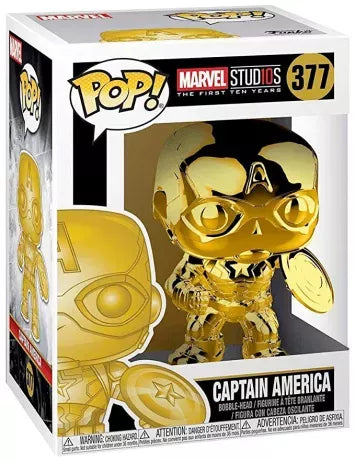 FUNKO POP: CAPTAIN AMERICA (GOLD CHROME) (MARVEL STUDIOS) #377