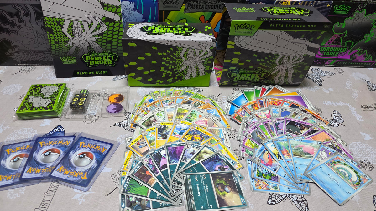 Combo Pokémon TCG – 100 cartas + Caja ETB + accesorios