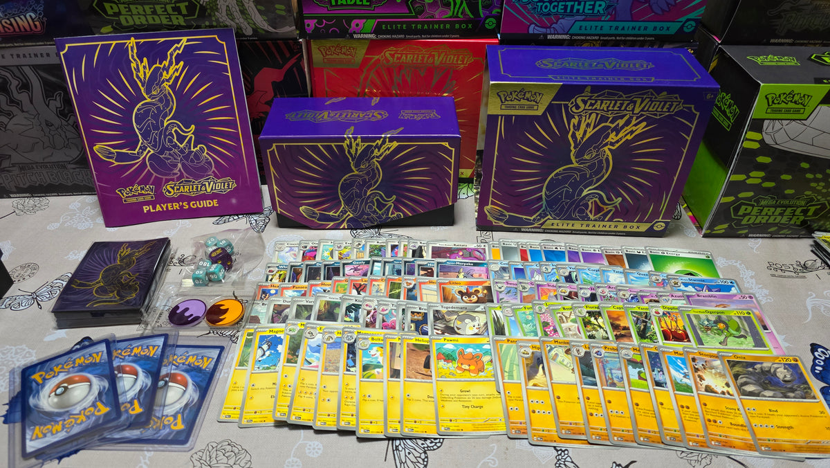 Combo Pokémon TCG – 100 cartas + Caja ETB + accesorios