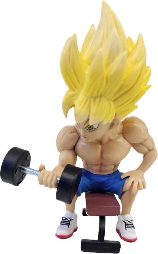 FIGURA GOKU CON MANCUERNA SSJ GIMNASIO DRAGÓN BALL