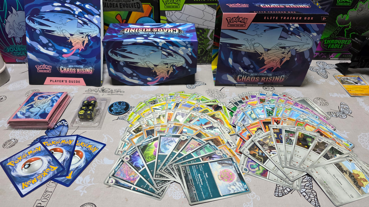 Combo Pokémon TCG – 100 cartas + Caja ETB + accesorios